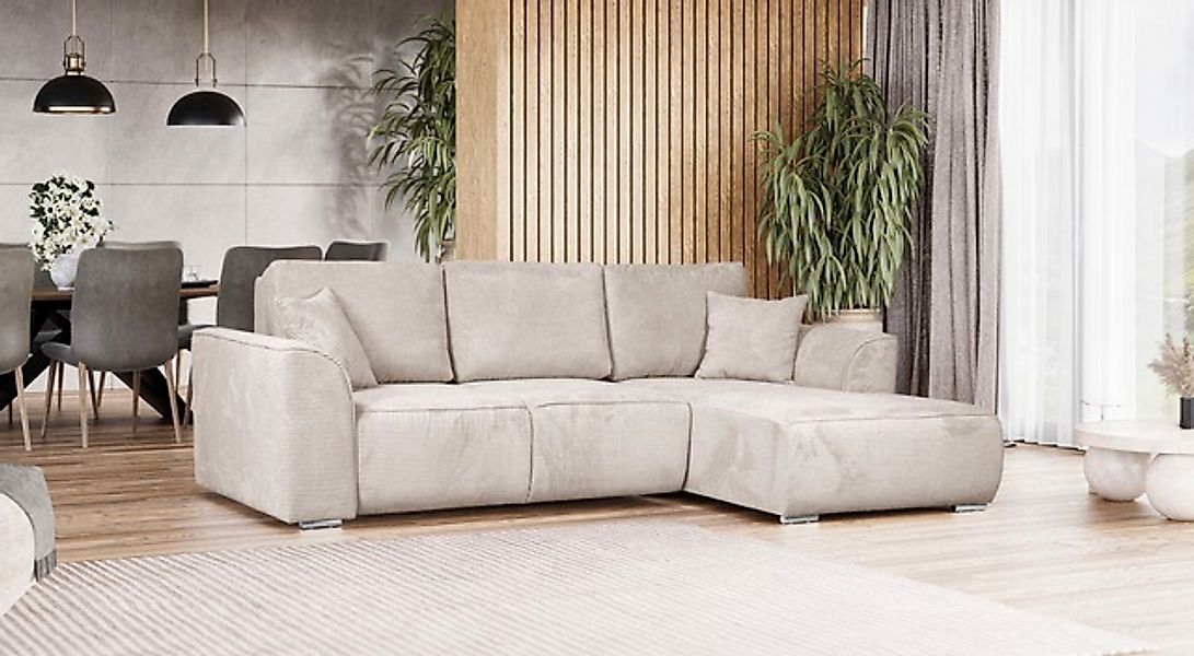 OTTO home Ecksofa »BEATRICE optionale Schlafsofa mit Bettkasten, B/T/H: 265 günstig online kaufen