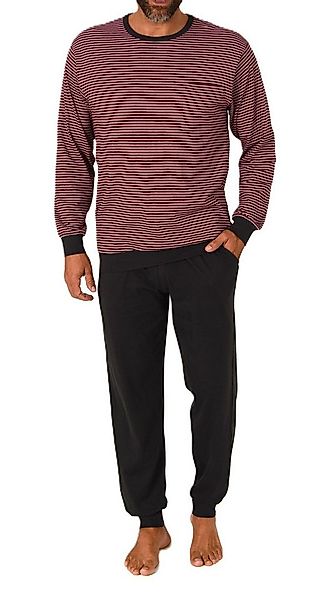 Normann Pyjama Normann Herren Schlafanzug mit Bündchen in feiner Streifenop günstig online kaufen