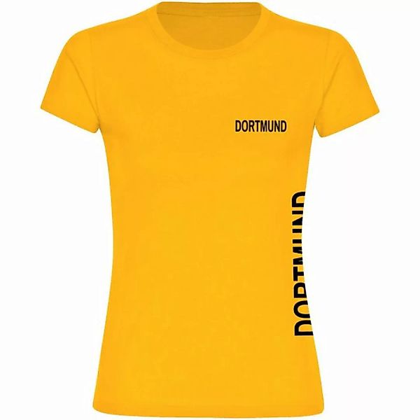 multifanshop T-Shirt Damen Dortmund - Brust & Seite - Frauen günstig online kaufen