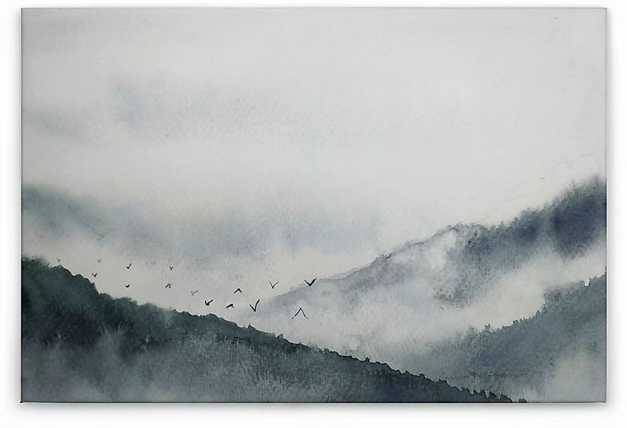 A.S. Création Leinwandbild "Gloomy Landscape", Wald, (1 St.) günstig online kaufen