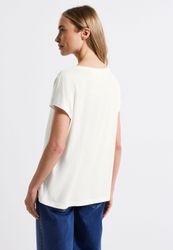 STREET ONE T-Shirt mit Materialmix günstig online kaufen