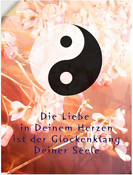 Artland Wandbild "Yin Yang Glockenklang", Spirituelle Bilder, (1 St.), als günstig online kaufen