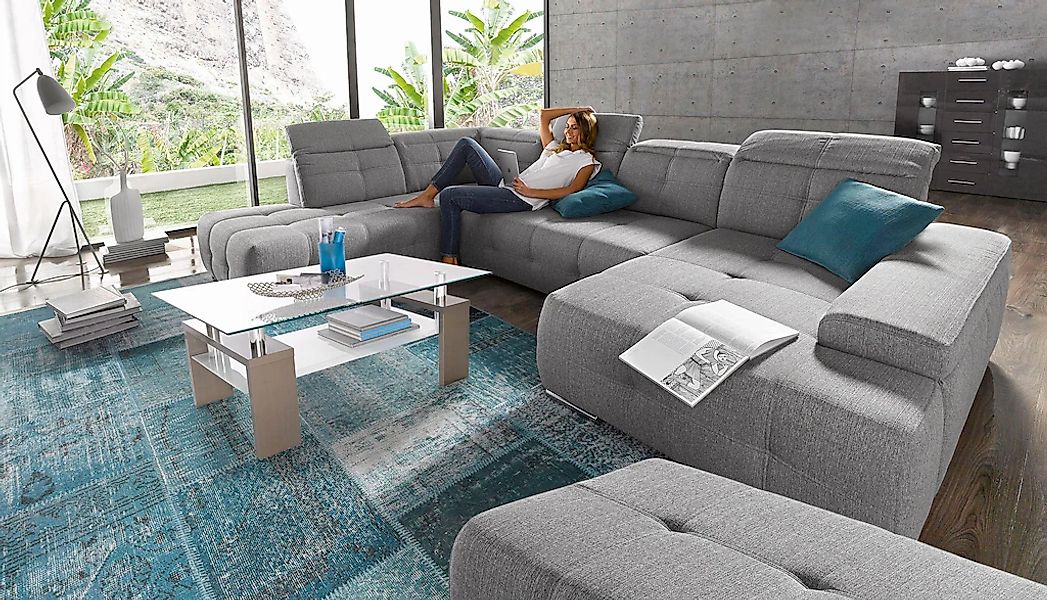 sit&more Wohnlandschaft "Mistral U-Form", wahlweise mit Bettfunktion, inklu günstig online kaufen