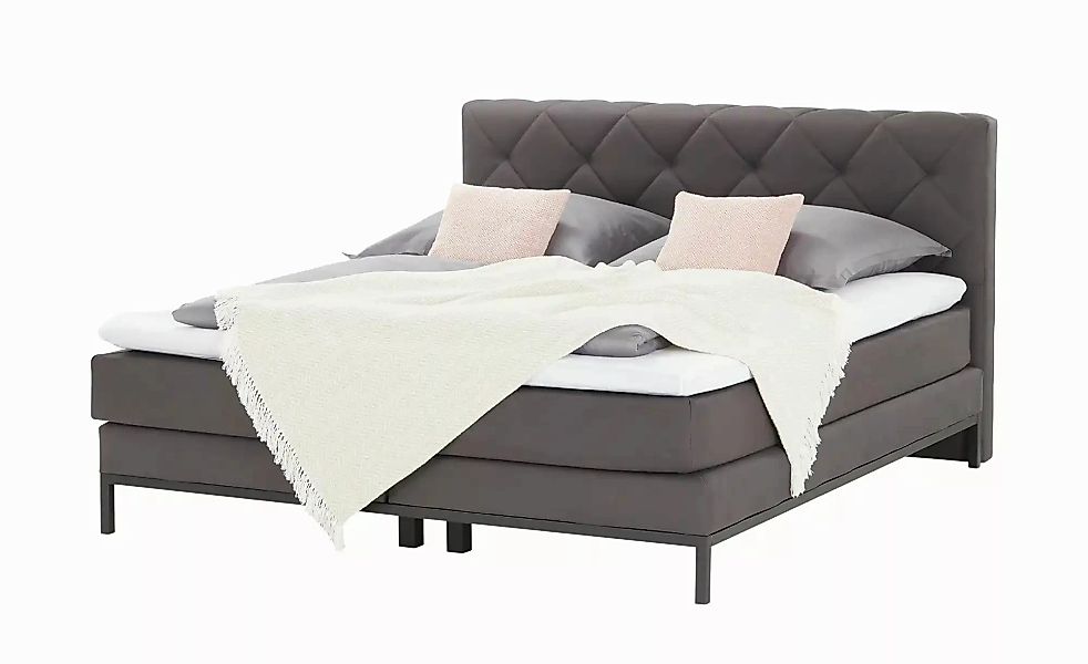 uno Boxspringbett  Rockaway ¦ grau ¦ Maße (cm): B: 140 H: 104 Betten > Einz günstig online kaufen
