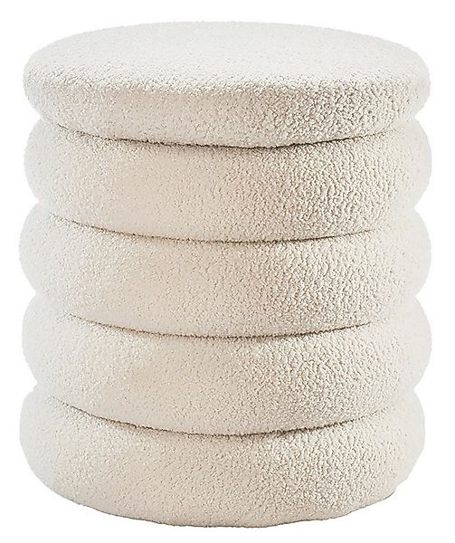 Kobolo Sitzhocker Hocker mit Aufbewahrung BAHATI – Bouclestoff (1 Stück, mi günstig online kaufen