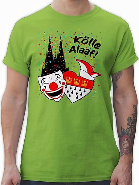 Shirtracer T-Shirt Kölle Alaaf Kostüm Köln Karneval Wappen Jeck Rut Wiees N günstig online kaufen