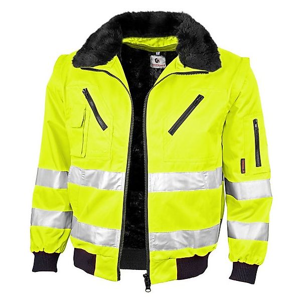 Qualitex Workwear Pilotenjacke signalfarbe 4-in-1 Arbeitsjacke aus Mischgew günstig online kaufen