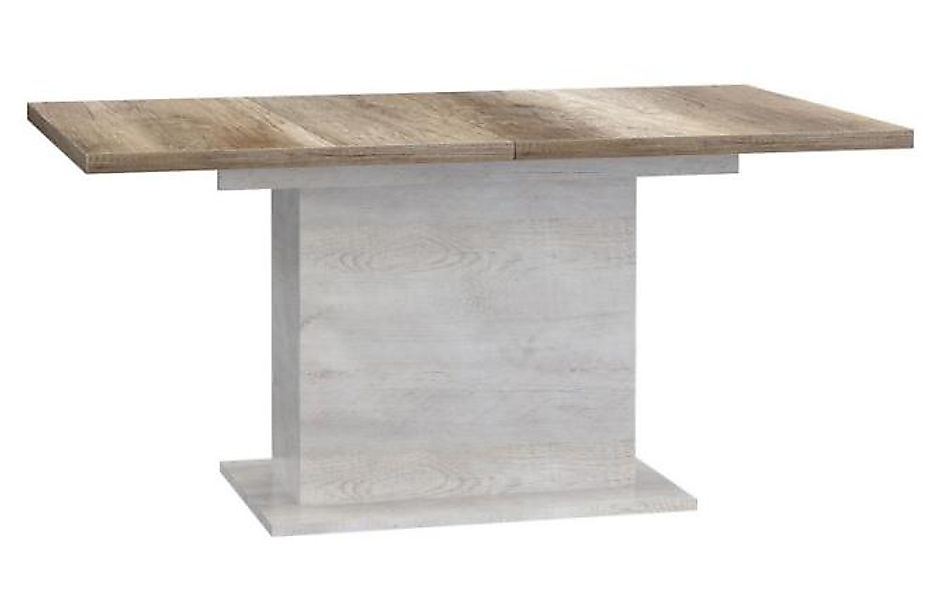 Esstisch ausziehbar DURO von Forte Pinia Weiß / Eiche Antik günstig online kaufen