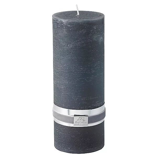 Lene Bjerre Rustic Kerze dark grey Ø7,5cm 20cm günstig online kaufen