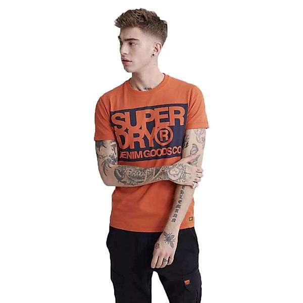 Superdry Denim Goods Co Print Kurzarm T-shirt XL Denim Co Rust günstig online kaufen