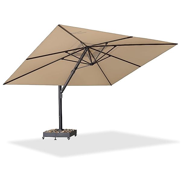 PURPLE LEAF Sonnenschirm Rechteckiger Aluminium Terrassenschirm,Groß günstig online kaufen