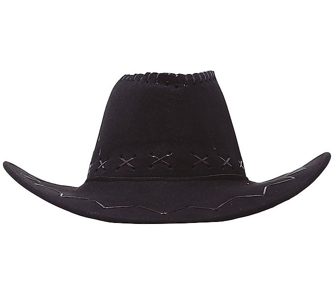 Fiestas Guirca Kostüm, Cowboyhut Schwarz Westernstil Abenteurerhut Karneval günstig online kaufen