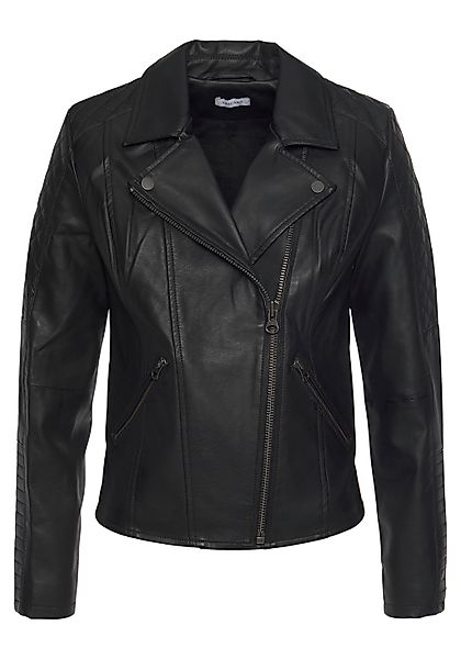 LASCANA Lederimitatjacke, mit Bikerdetails, kurze Bikerjacke, figurbetont günstig online kaufen