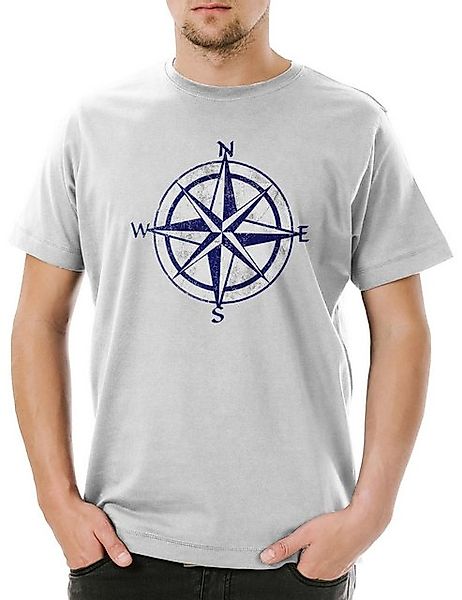 Urban Backwoods Print-Shirt Nautical Compass Vintage Herren T-Shirt Tattoo günstig online kaufen