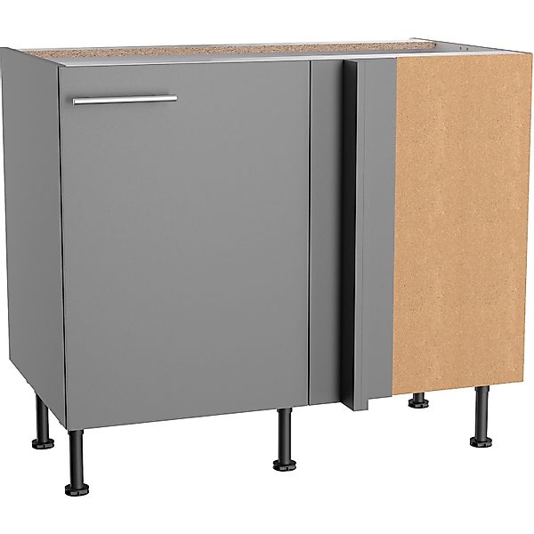 Optifit Küchen-Eck-Unterschrank Mats825 100/65 x 87 x 58,4 cm Basaltgrau günstig online kaufen