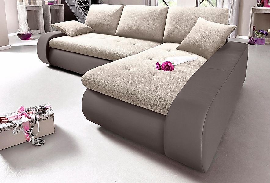 TRENDMANUFAKTUR Ecksofa "Indie, modern und bequem, Materialmix, OTTOs Choic günstig online kaufen