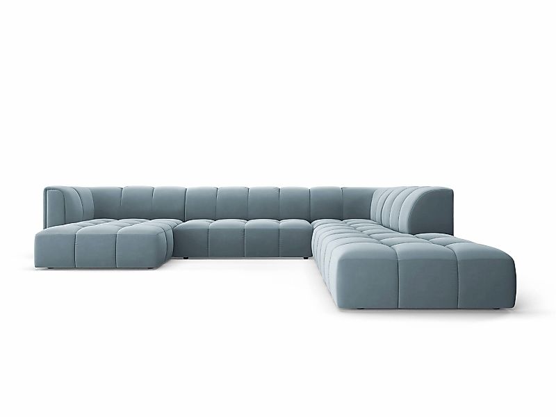 Milo Casa | Panorama-Ecksofa Francesca Samt rechts 7-Sitzer günstig online kaufen