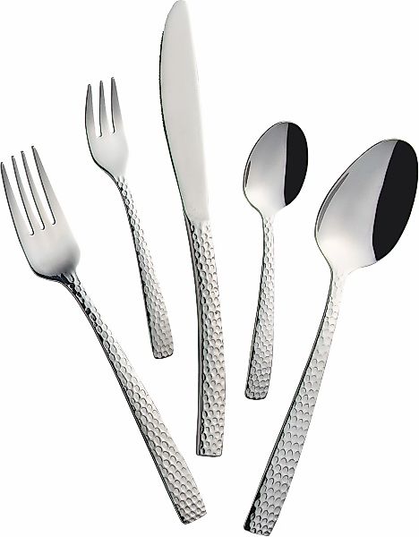 Mulex Besteck-Set "Madison" Hammerschlagoptik günstig online kaufen