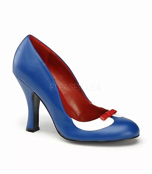 Pin Up Couture Pumps SMITTEN-05 Navy Blau-Weiss Kunstleder (Schuhgröße: EUR günstig online kaufen