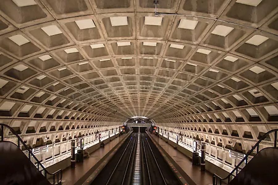 queence Acrylglasbild »U-Bahn Station« Gebäude   Kunst   Zugbilder   Züge F günstig online kaufen