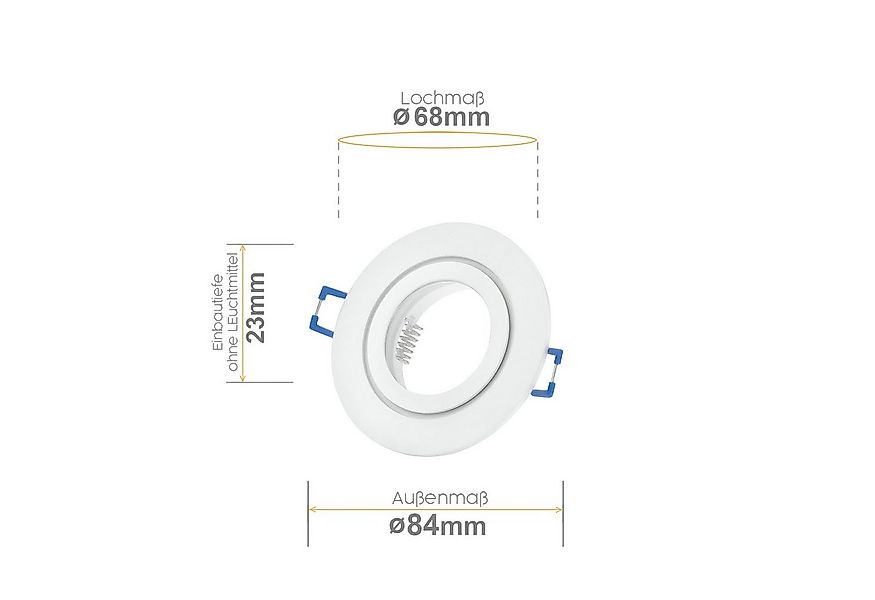 Sweet LED Deckenspot 4er Set IP44 Einbaustrahler GU10 Aluminium für Bad & K günstig online kaufen