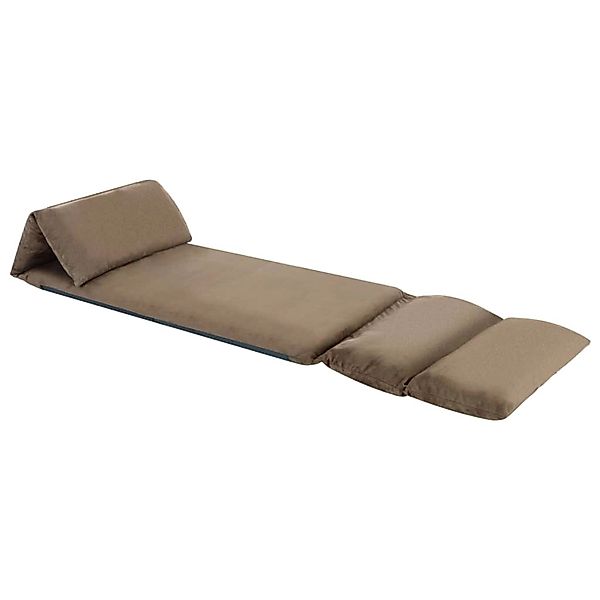 vidaXL Chaiselongue Bodenstuhl Faltbar Taupe Mikrofaser, günstig online kaufen