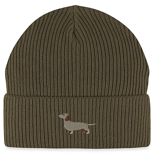 Spreadshirt Beanie Dackel Stickerei Fisherman Beanie günstig online kaufen