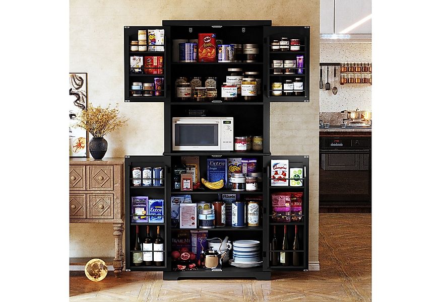 HOLTICO Hochschrank Küchenschrank mit Arbeitsplatte, Buffetschrank, Esszimm günstig online kaufen