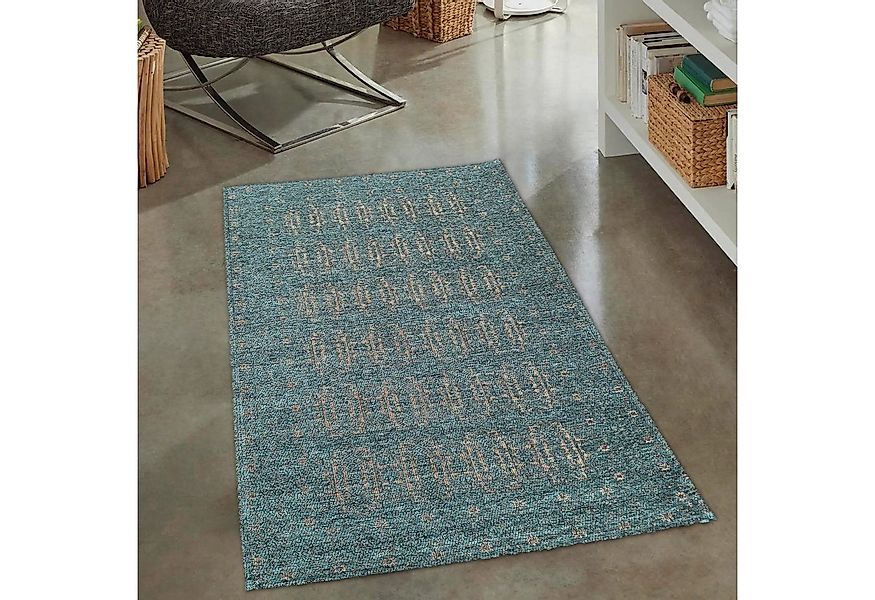 Carpetia Designteppich Teppich pflegeleicht mit klassischem Muster in petro günstig online kaufen