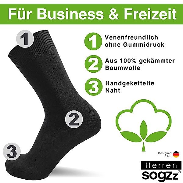 sogzz Businesssocken 6-12 Paar 100% Baumwolle günstig online kaufen