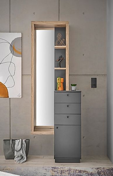 HBZ Garderobenschrank Frame mit Spiegel, Flurgarderobe BxHxT 72x200x35 cm ( günstig online kaufen