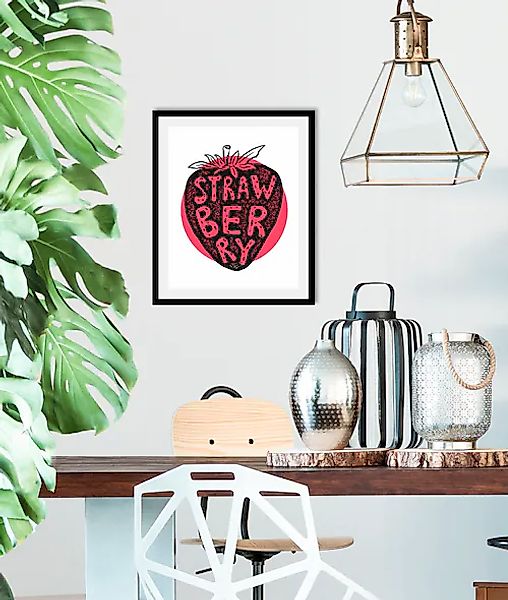 queence Bild »Strawberry«, Obst-Obst Bilder-Essen-Lebensmittel-Art-Kunst, ( günstig online kaufen