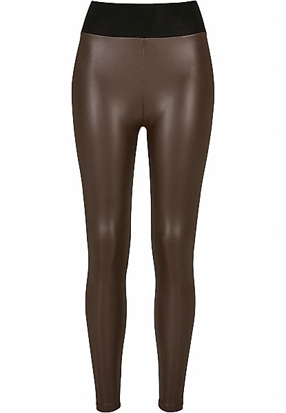 URBAN CLASSICS Leggings "Urban Classics Damen Ladies Faux Leather High Wais günstig online kaufen