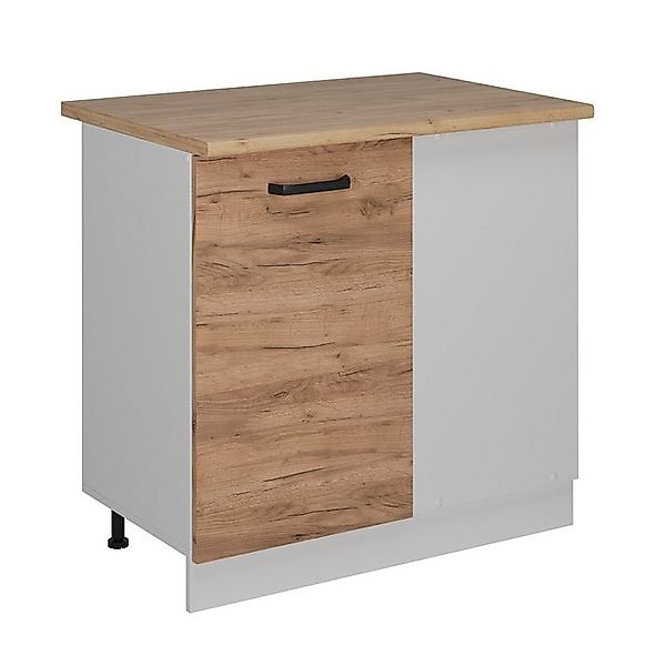 Vicco Eckunterschrank R-Line, Goldkraft Eiche/Weiß, 86 günstig online kaufen