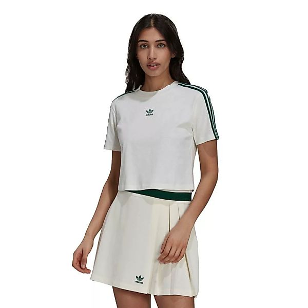 adidas Originals – Tennis Luxe – Kurz geschnittenes T-Shirt mit den drei St günstig online kaufen