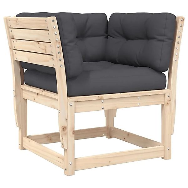 vidaXL Gartensofa mit Armlehnen und Kissen Massivholz Kiefer 844694 günstig online kaufen
