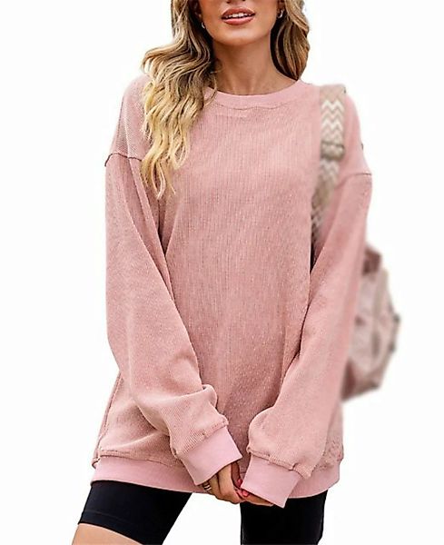 AFAZ New Trading UG Langarmshirt Einfarbiges Pullover-Rundhals-Sweatshirt f günstig online kaufen