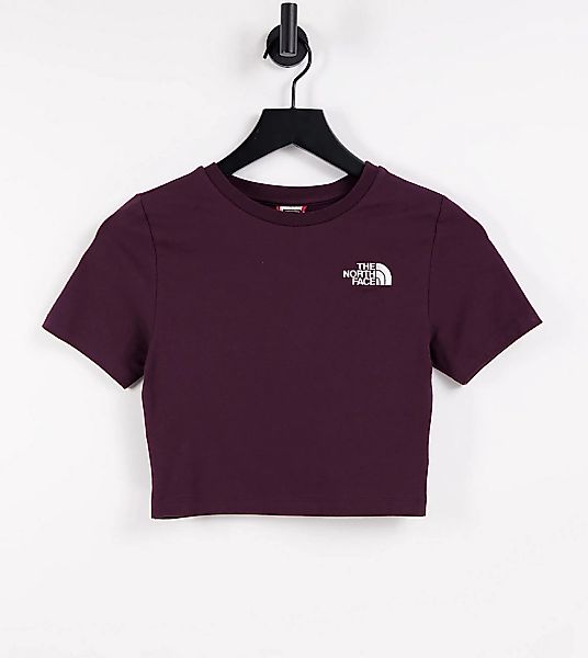 The North Face – T-Shirt mit kurzem Schnitt in Burgunderrot – exklusiv bei günstig online kaufen