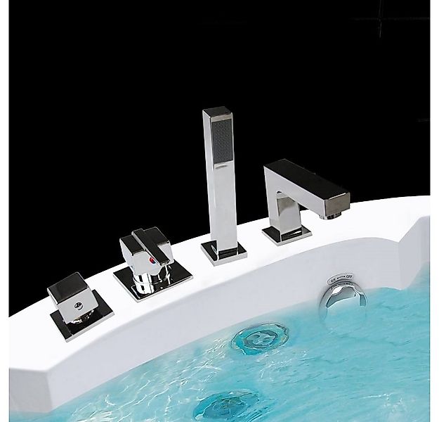 Mucola Badarmatur 4 Loch Handbrause Badewannen Armatur Set Wannenrandarmatu günstig online kaufen