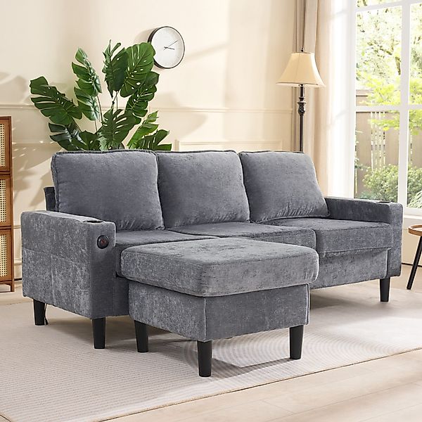 Merax Schlafsofa 3-Sitzer-Sofa mit USB & günstig online kaufen