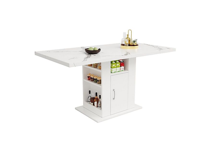 i@home Esstisch mit Stauraum, weiß (1 Tisch), Dreistufiger Stauraum-Esstisc günstig online kaufen