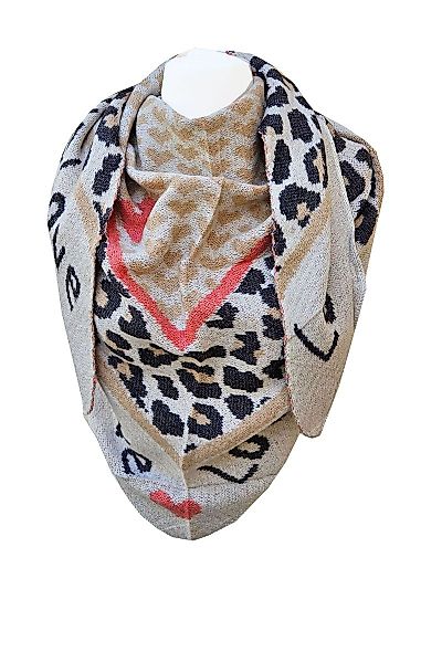 Dreieckstuch SAISON Dreieckschal Leo Love Beige günstig online kaufen