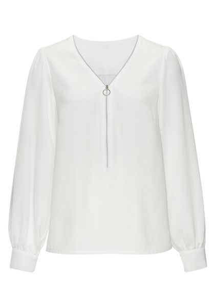 LASCANA Langarmbluse mit Reißverschlussdetail, elegante Damenbluse günstig online kaufen