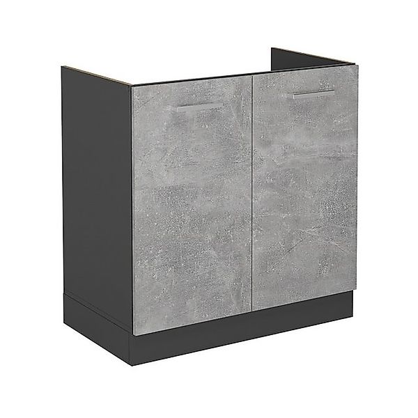 Vicco Spülenunterschrank R-Line, Beton/Anthrazit, 80 cm ohne Arbeitsplatte günstig online kaufen