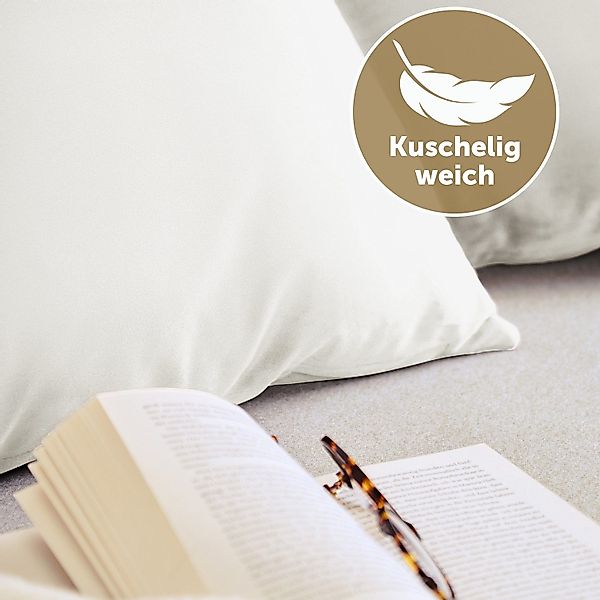 Blumtal Kissenbezug 2er Set - dekorativer Samt Kissenbezug mit verstecktem günstig online kaufen