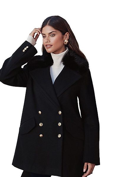 LIPSY Wintermantel Lipsy Dolly-Mantel mit Kunstfellkragen, Regular (1-tlg) günstig online kaufen