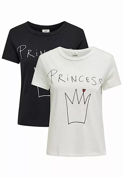 JACQUELINE de YONG T-Shirt Bedrucktes Princess T-Shirt 2-er Stück Set JDYMI günstig online kaufen