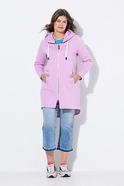 Laurasøn Sweatjacke Sweatjacke lang geschnitten Kapuze Langarm günstig online kaufen