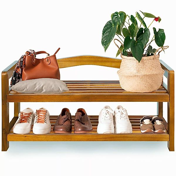 Casaria Schuhregal, mit 2 Ebenen 75x26x42cm günstig online kaufen