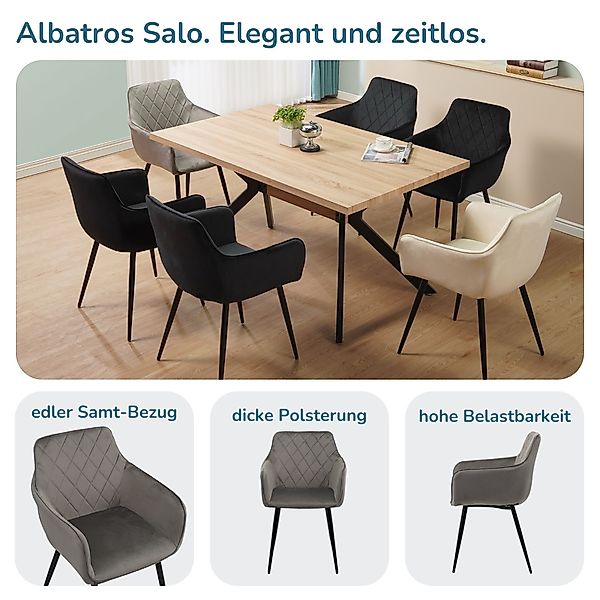 Albatros International Esszimmerstuhl Esszimmerstuhl SALO 2er günstig online kaufen